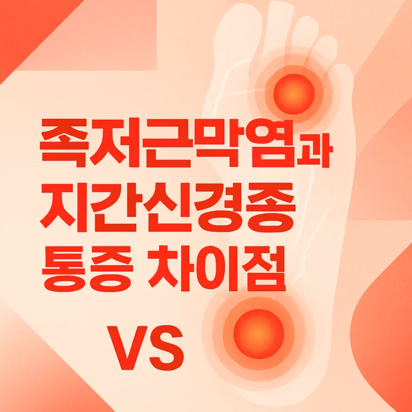 족저근막염 vs 지간신경종, 헷갈리는 발바닥 통증, 원인부터 치료까지 완벽 비교